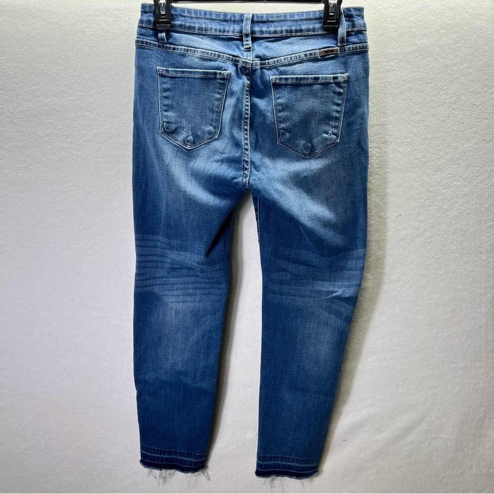 KanCan Distressed Cropped Jeans Womens 9/28 Blue Denim Stretch‎ Cute 2651 - Picture 8 of 9